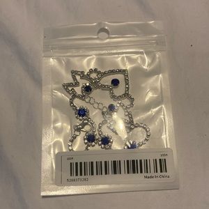 Sparkly heart and bow/butterfly anklet